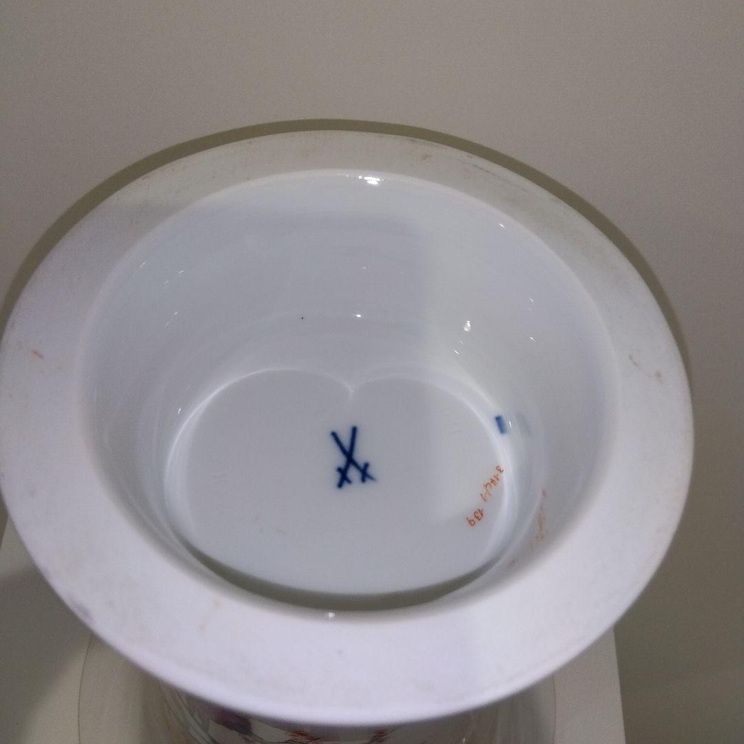 MEISSEN　マイセン シノワズリ 竹虎 花瓶 BASE