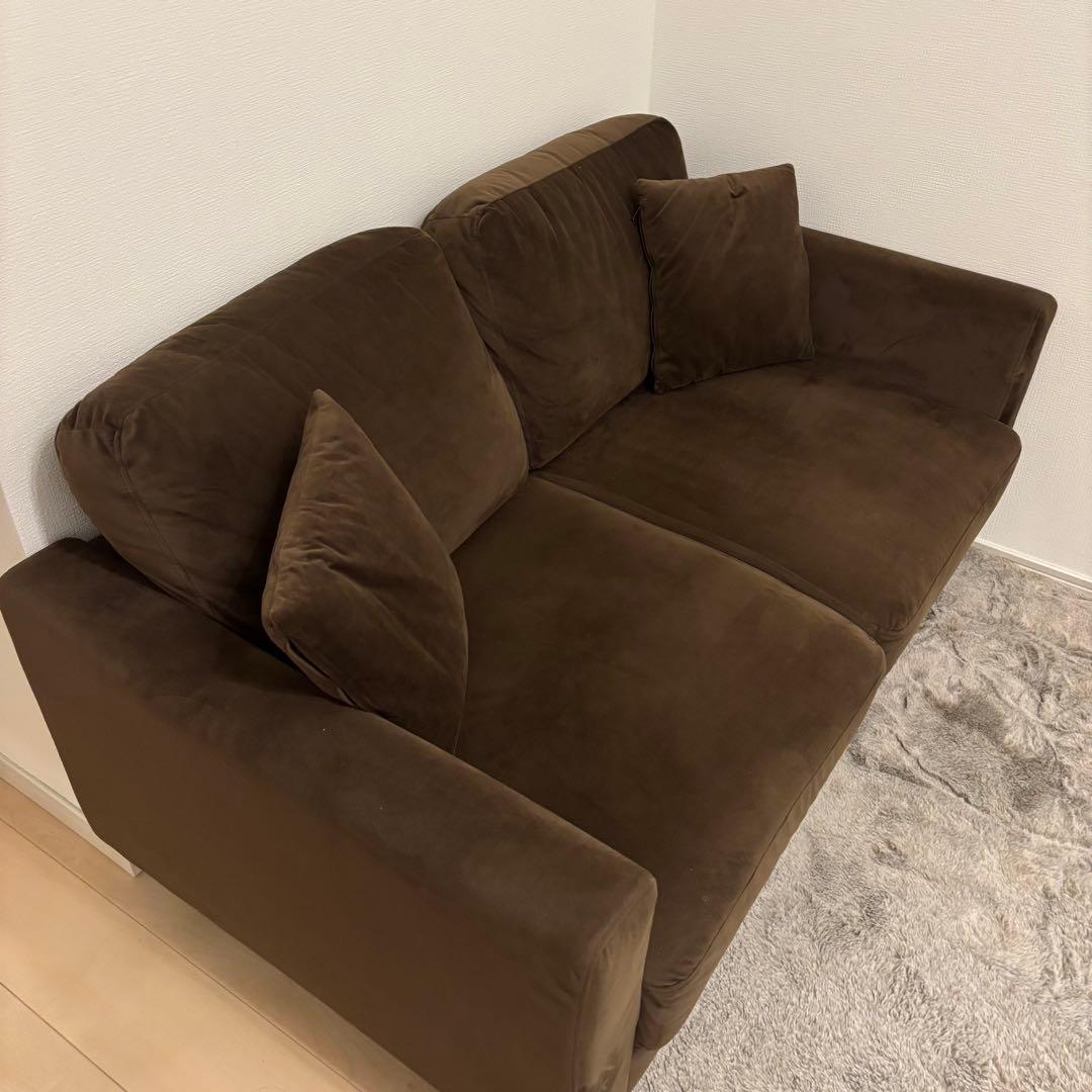 Allyアリーソファソファー2人掛け二人掛けローソファ ブラウン 135011