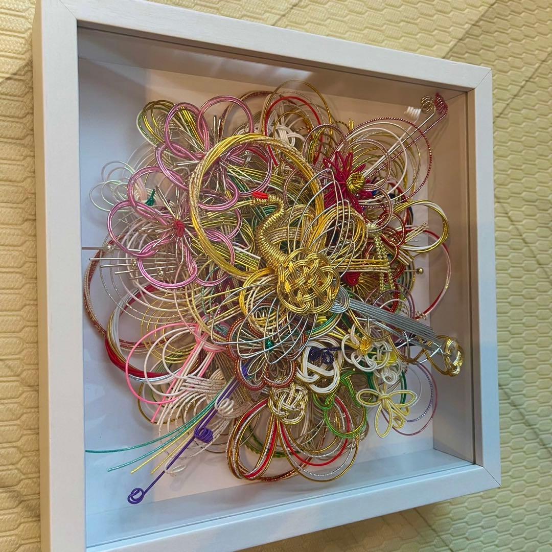 水引アート　水引アレンジ　ご祝儀袋　結婚証明書　オーダーメイド　卒花　ブライダル