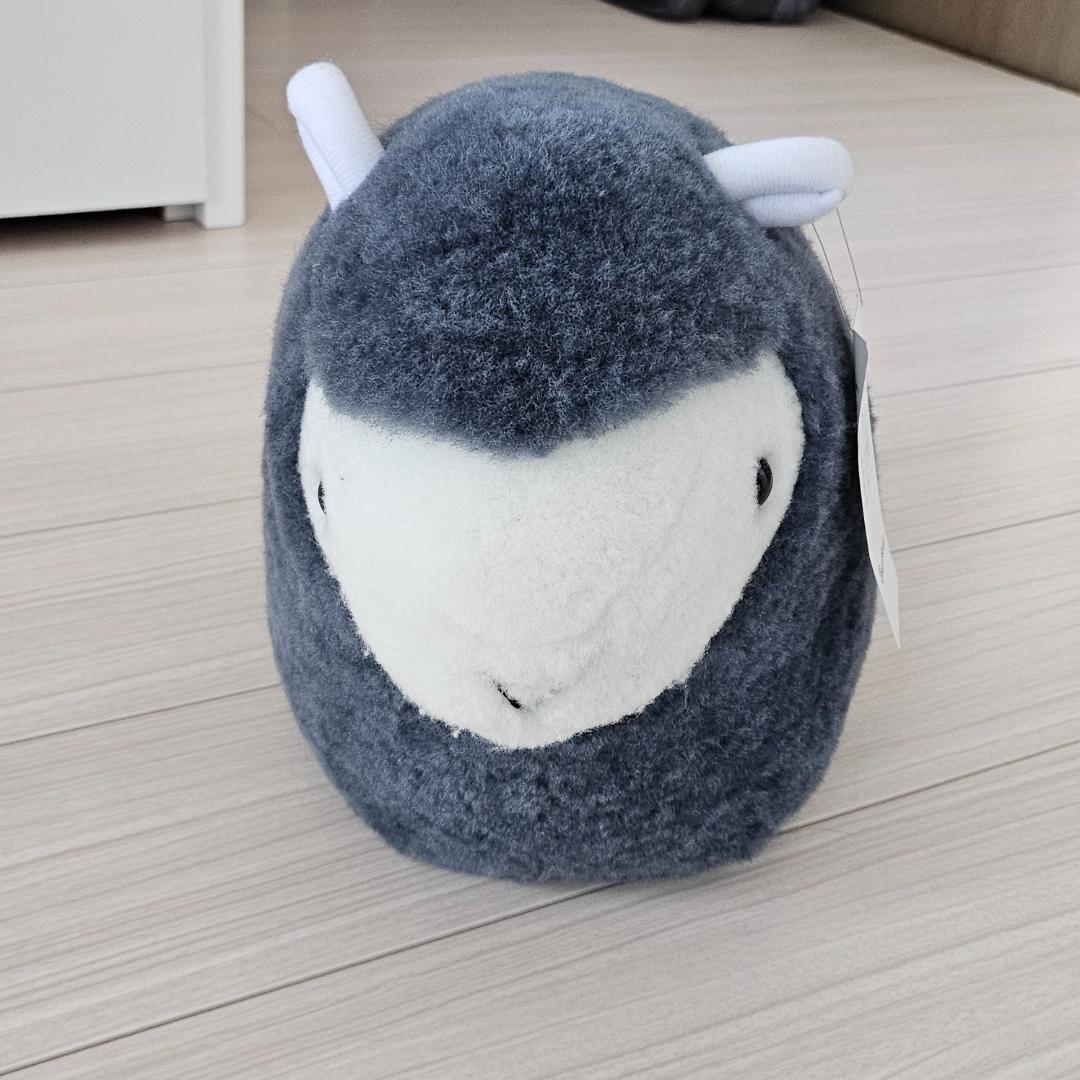 【未使用】じぶんまくら ムートンひつじぬいぐるみネイビー