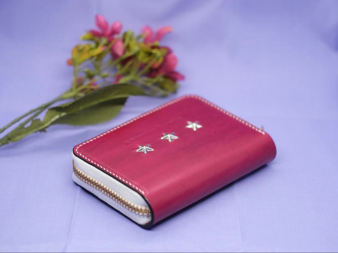 ルガトショルダー レザー ラウンドファスナー ミニウォレット