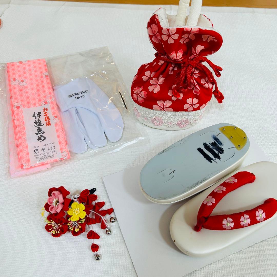 No.2 七五三　3歳　　正絹被布フルセット　　本総絞り　訳あり