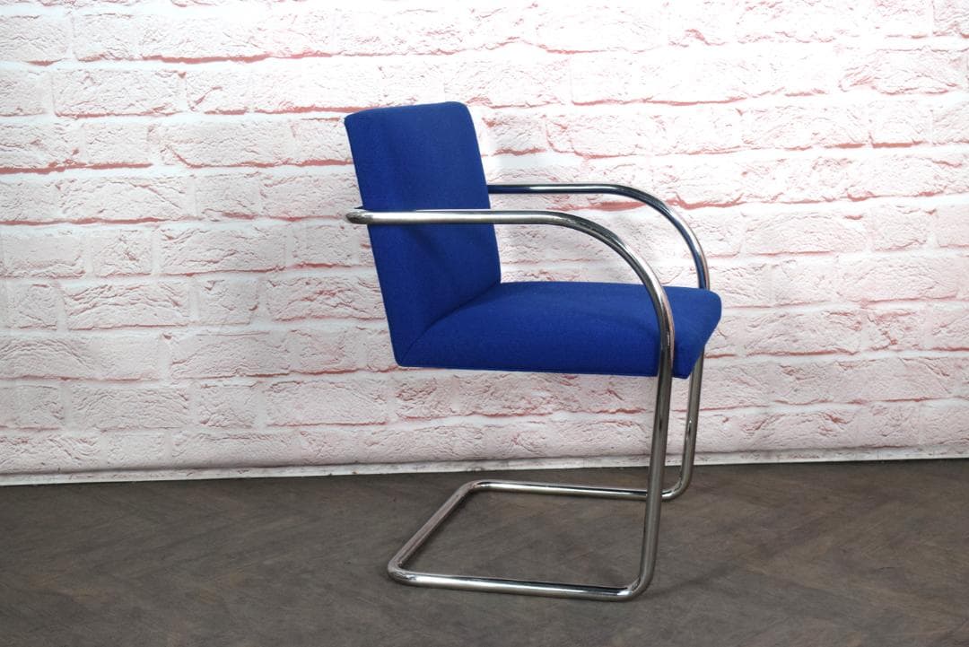 Knoll/ノル ブルーノ アームチェア チューブラー ファブリックブルー d