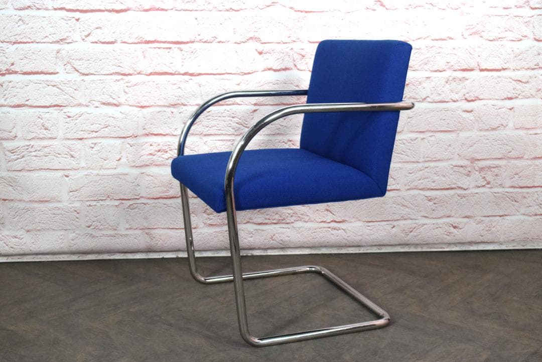 Knoll/ノル ブルーノ アームチェア チューブラー ファブリックブルー d