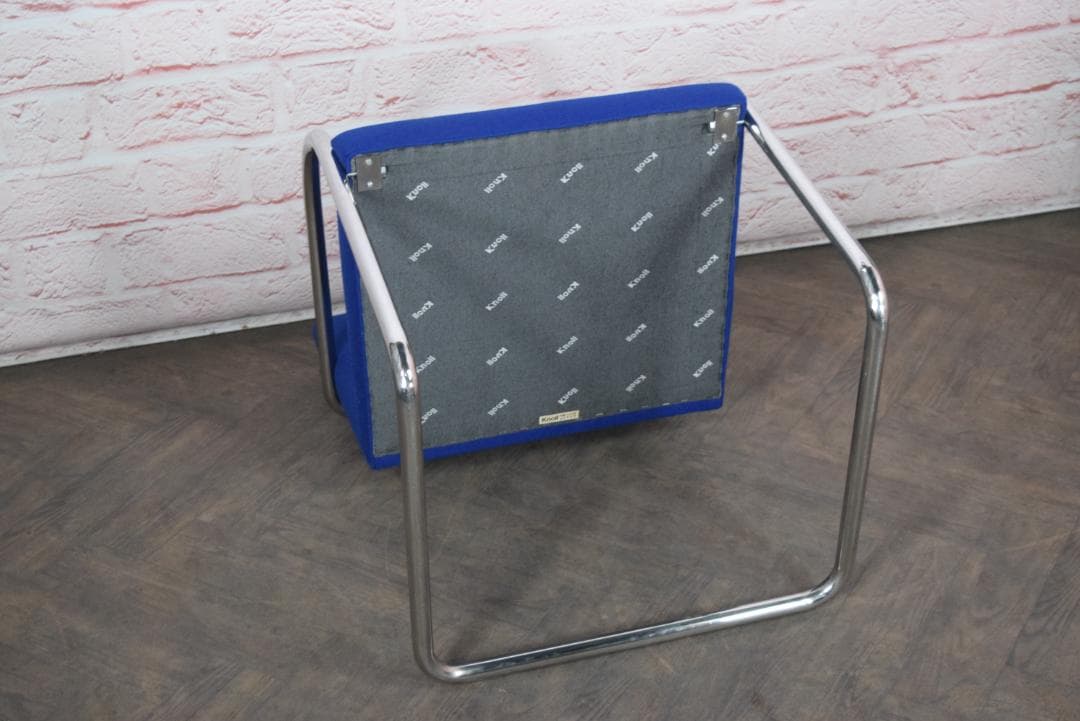 Knoll/ノル ブルーノ アームチェア チューブラー ファブリックブルー d