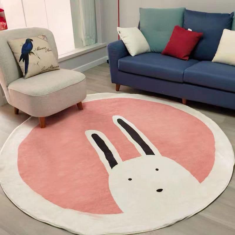 カラー ラグ 140*140cm カーペット モダン おしゃれ 滑り止