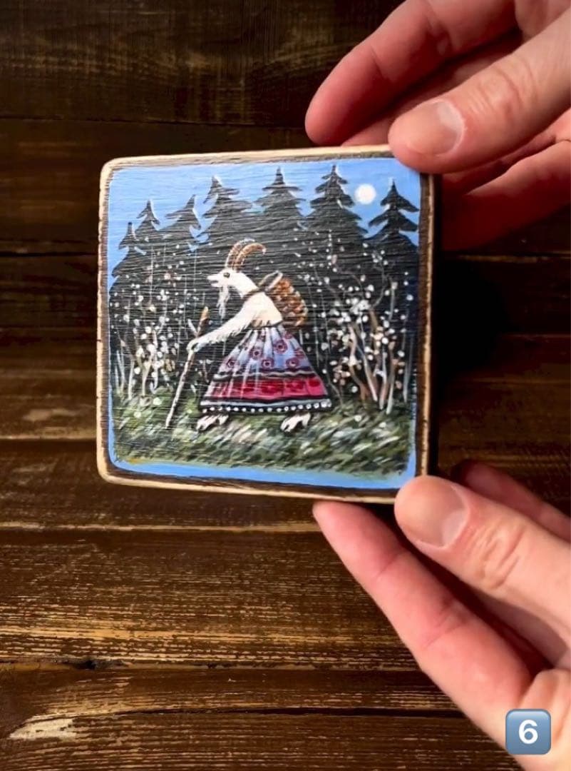 ロシア雑貨☆ロシア民話『３匹の熊』ほか コースター6枚セット マトリョーシカ