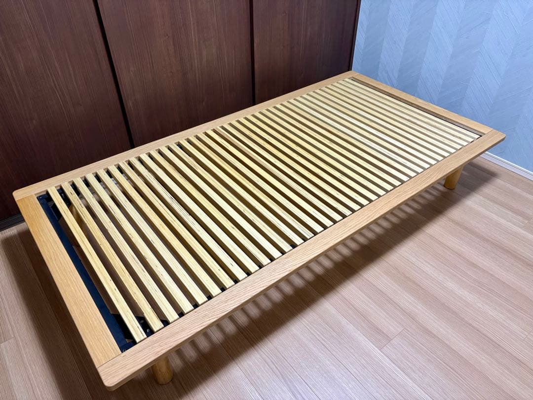 無印良品 ベッドフレーム シングル オーク材 すのこ仕様 別売り脚4本セット