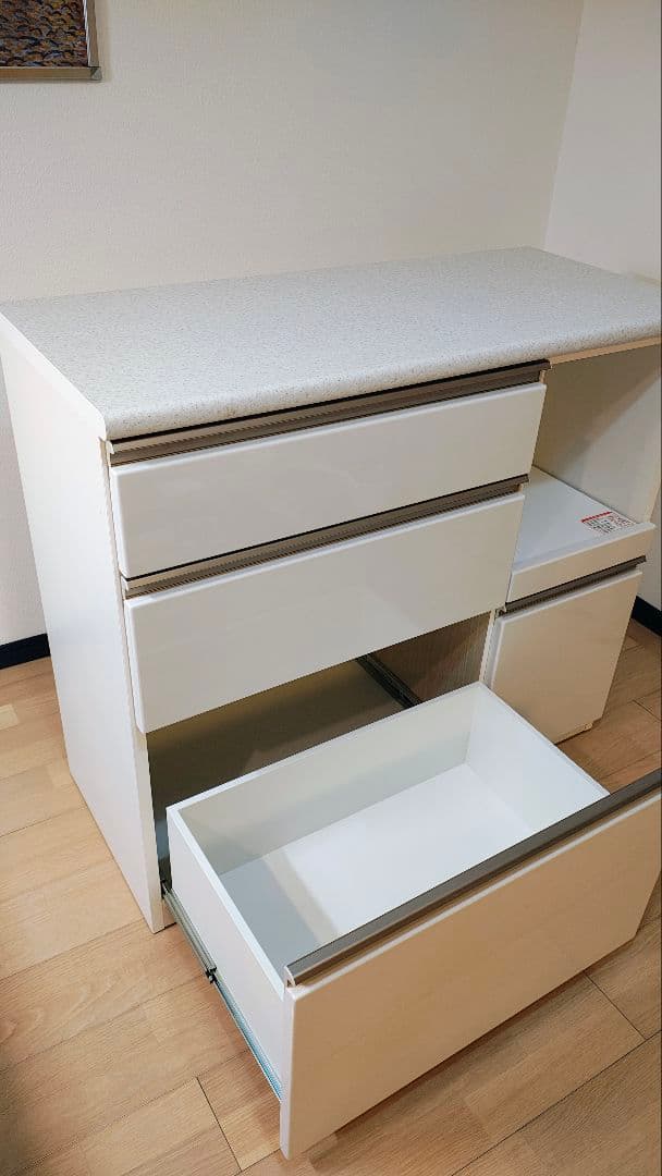 ニトリ キッチンカウンター アルミナ2 100CT WH 2021年製 美品