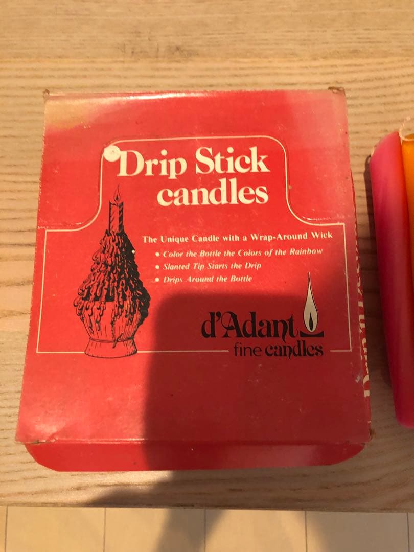 70's DEAD STOCKビンテージ壁掛けミラー&ドロップキャンドルスタンド