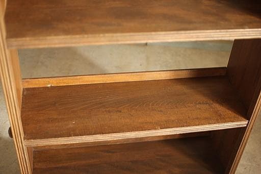 古い木製の収納棚　6段　くさび式本棚　食器棚　オープンラック　古家具　古道具