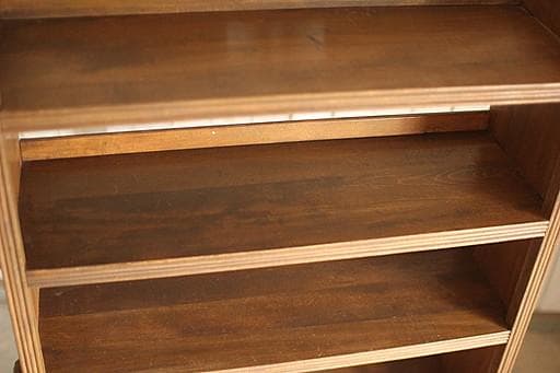 古い木製の収納棚　6段　くさび式本棚　食器棚　オープンラック　古家具　古道具