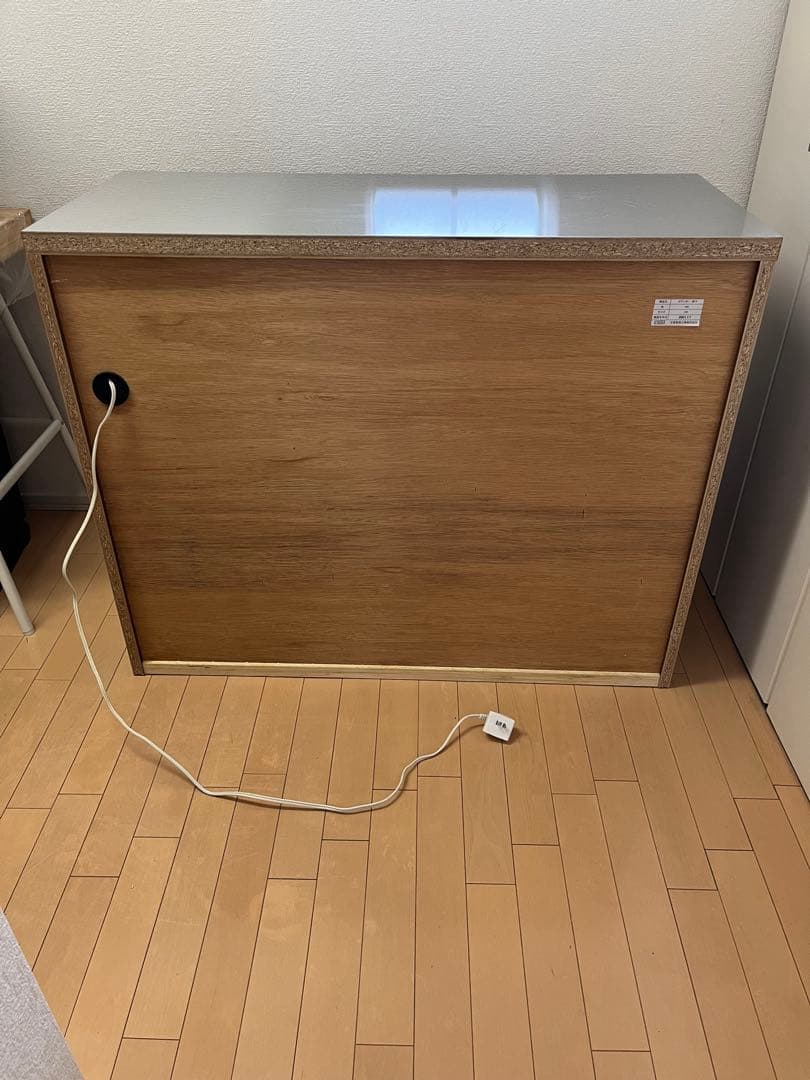 キッチンカウンター食器棚ステンレス天板