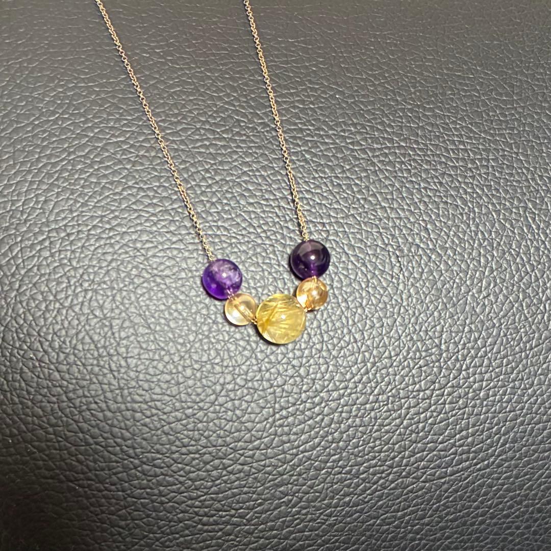 【ルチルとアメジストネックレス】