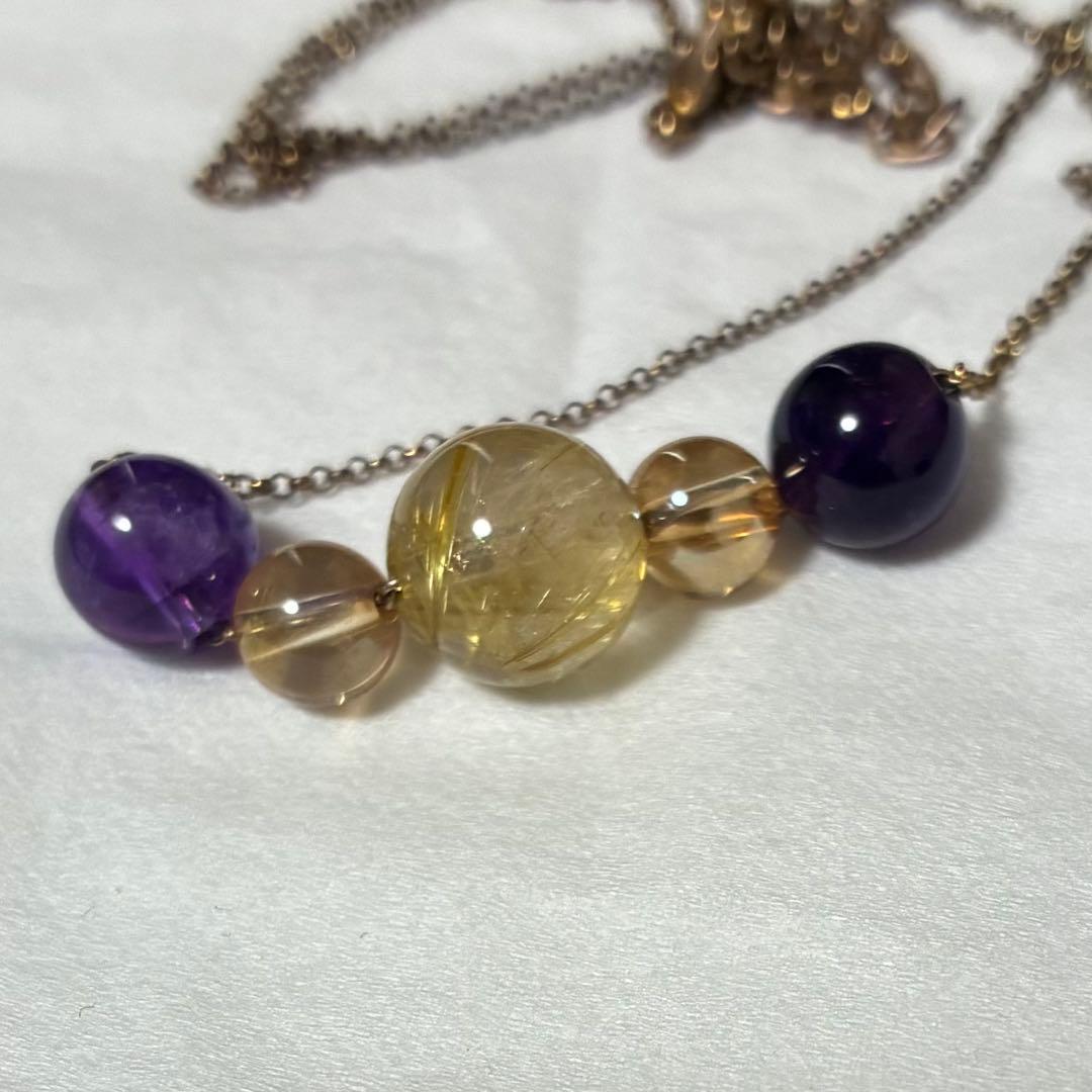 【ルチルとアメジストネックレス】