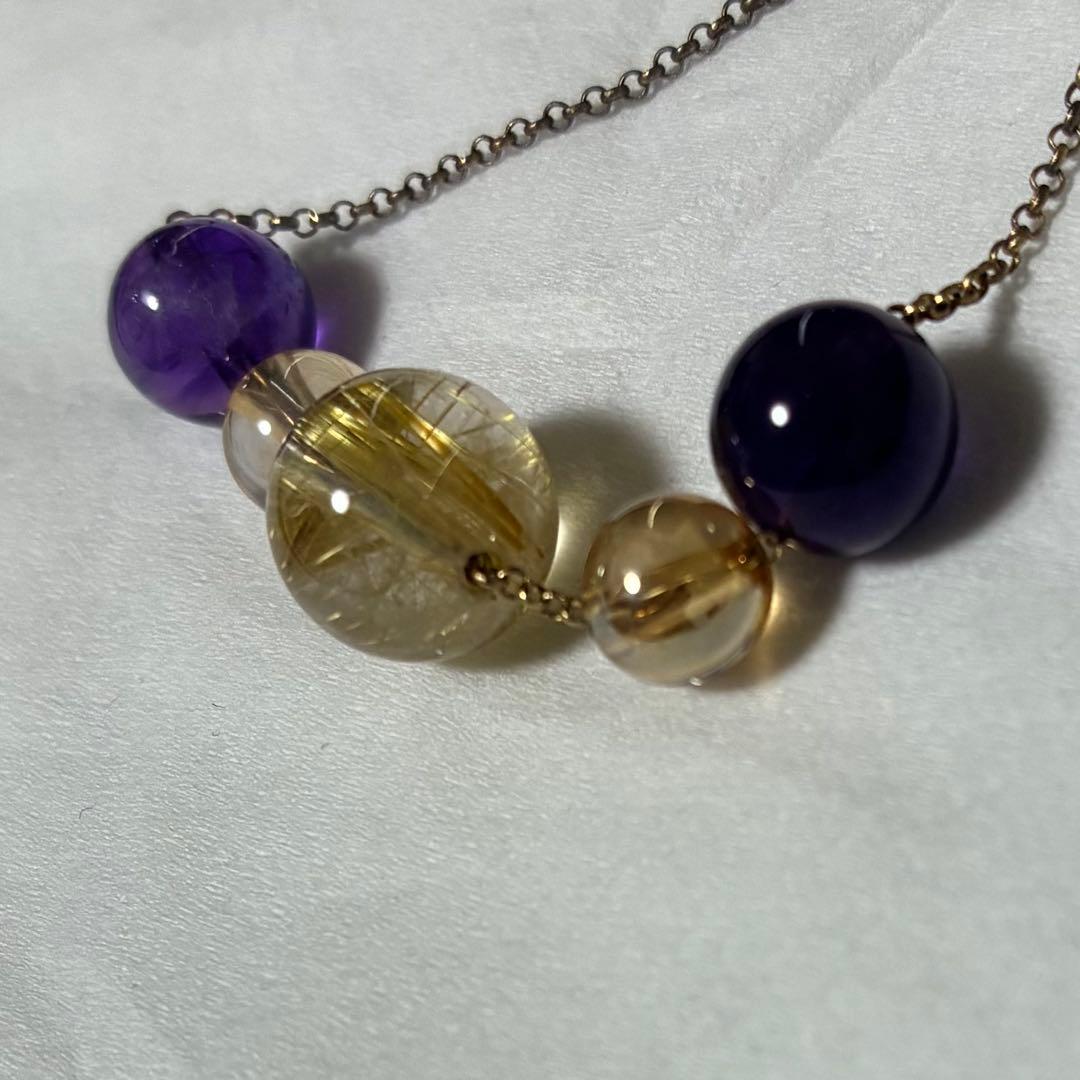 【ルチルとアメジストネックレス】