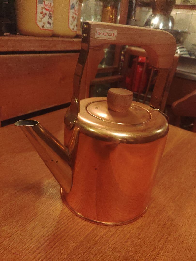 未使用　北欧 銅製ケトル やかん　2.0L　キングカパー　金芝