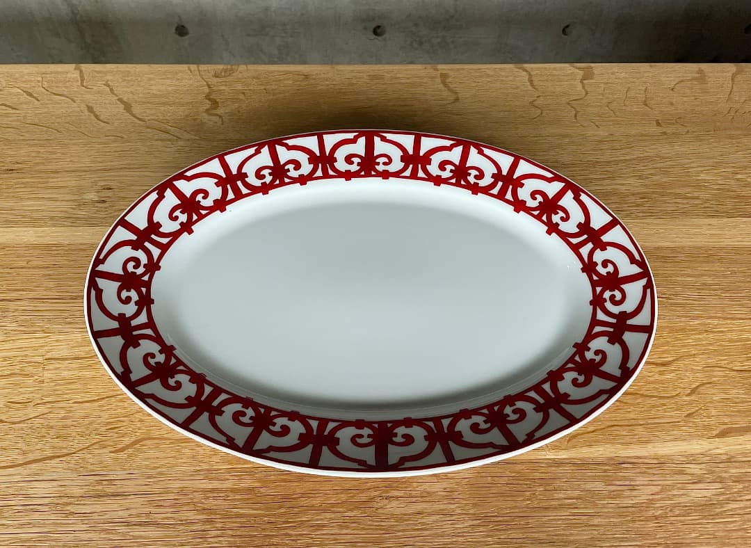 新品稀少　エルメス「ガダルキヴィール」オーバルプレート 大皿 GMサイズ