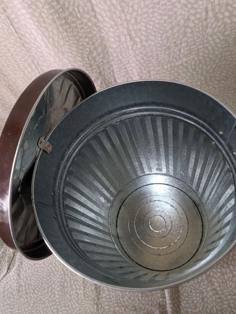 OBAKETISE ストライプデザイン ごみ箱 蓋付き3個セット(42リットル)