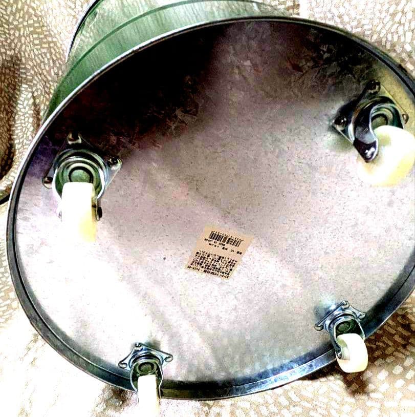 OBAKETISE ストライプデザイン ごみ箱 蓋付き3個セット(42リットル)