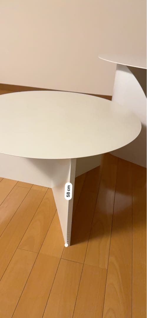 モダンデザイン ローテーブル （ホワイト）