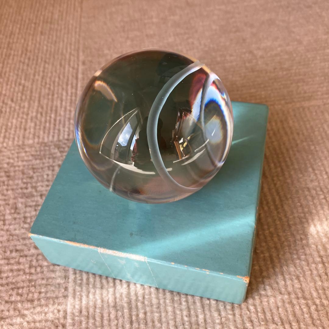 Tiffany & Co. クリスタル製　野球ボール型ペーパーウエイト