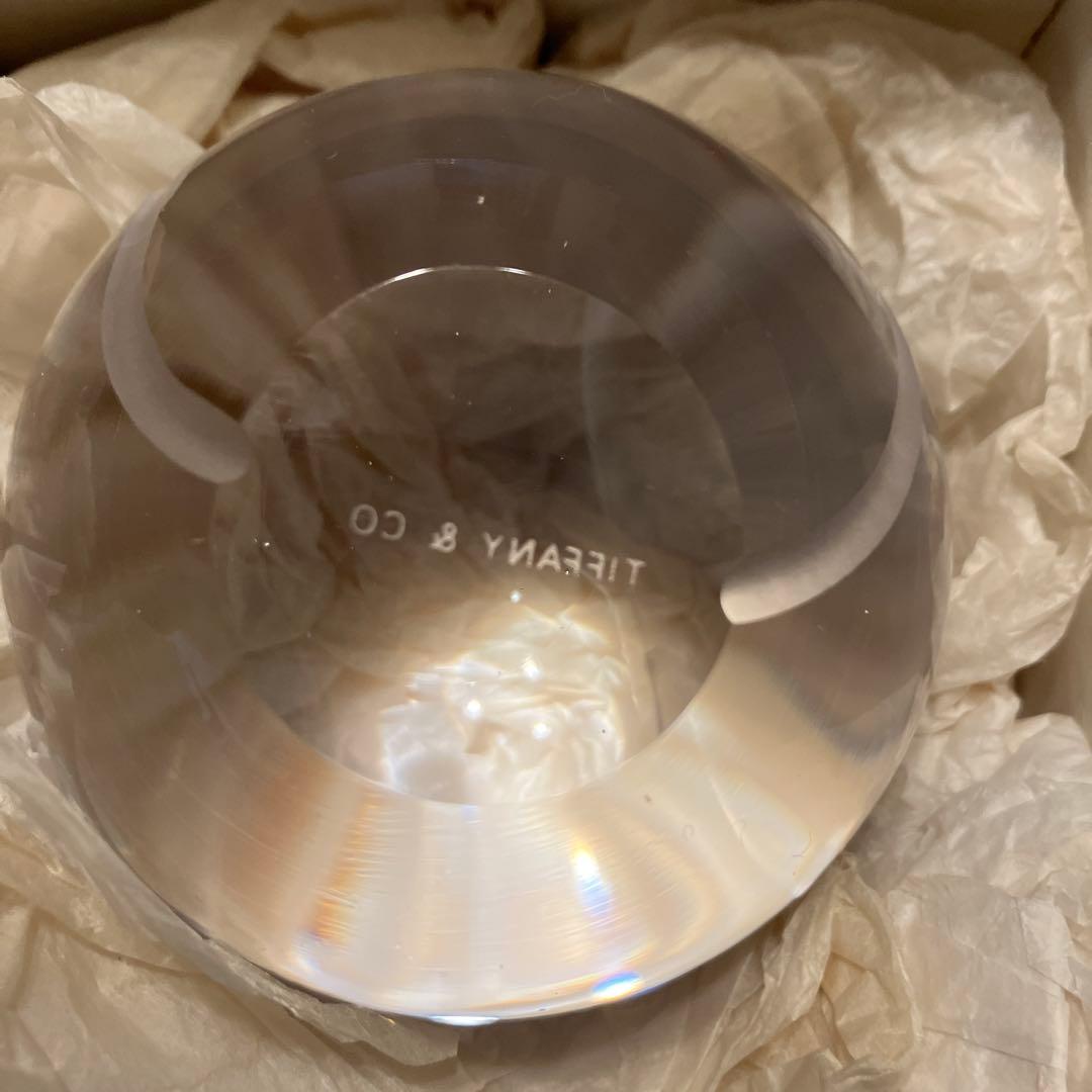 Tiffany & Co. クリスタル製　野球ボール型ペーパーウエイト