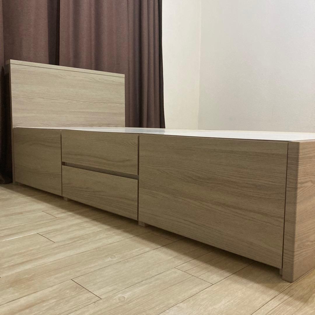 【自社配送エリア内限定販売】NITORI/ジオチェスト/シングルベッドフレーム