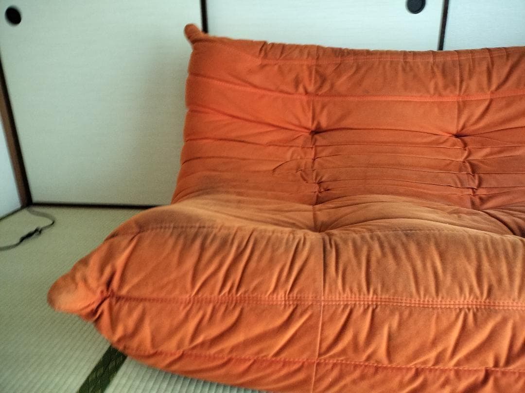 中古ligne roset Togo リーンロゼトーゴRl-691 3Pオレンジ