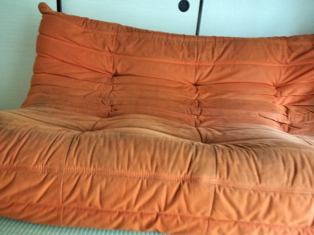 中古ligne roset Togo リーンロゼトーゴRl-691 3Pオレンジ