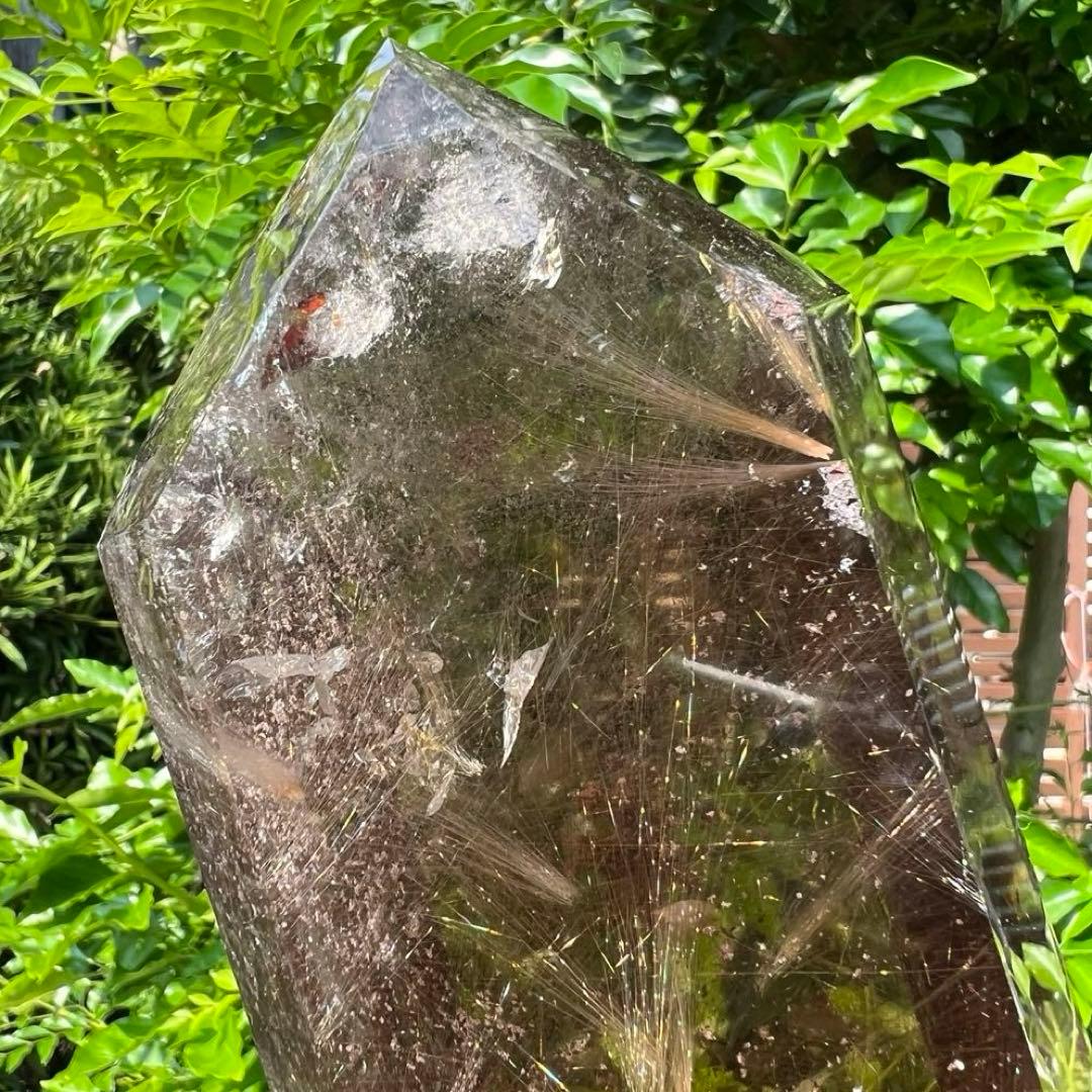 新春特別限定特価‼️☆極大サイズ☆極品美宝☆ゴールドタイチンルチル 六角柱 天然石