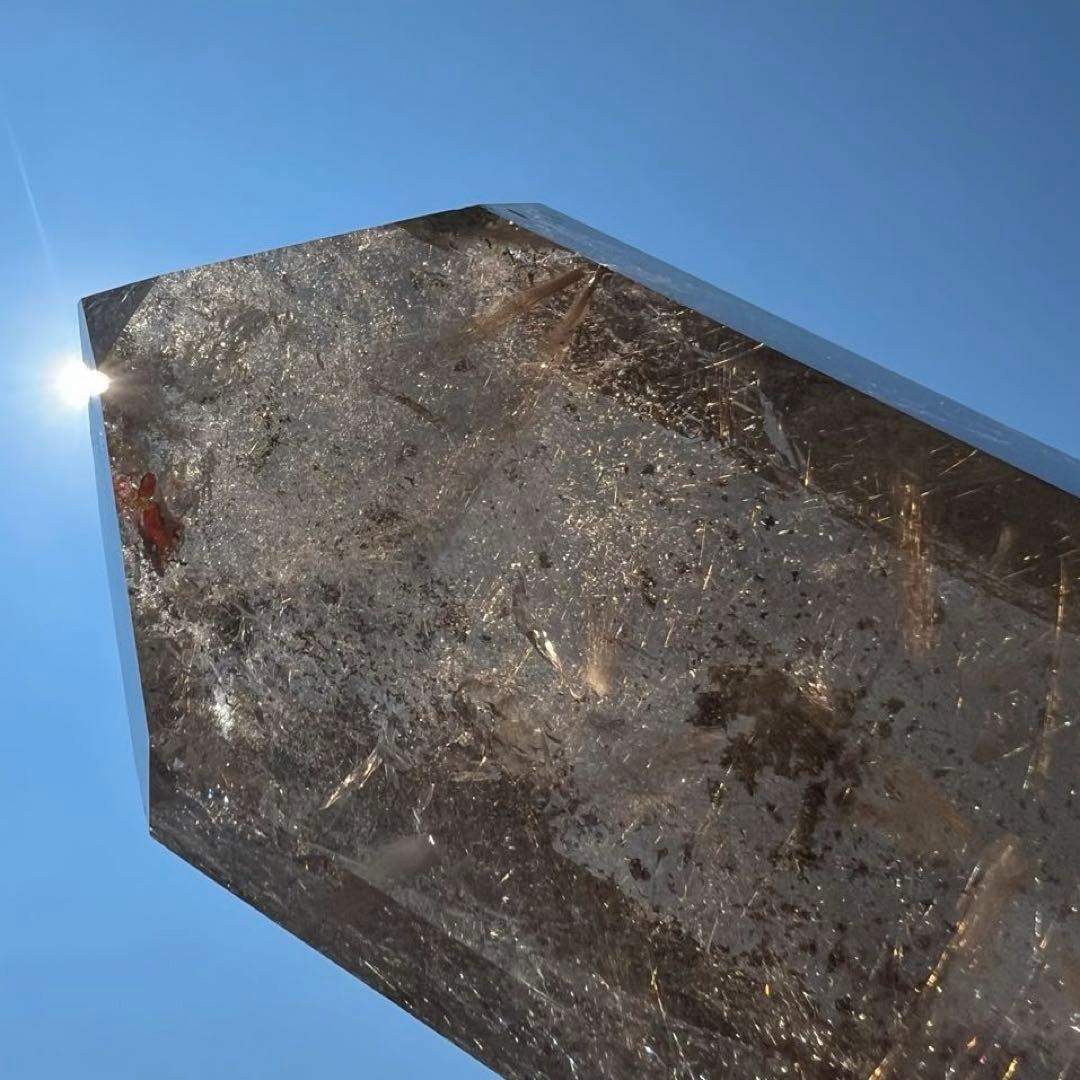 新春特別限定特価‼️☆極大サイズ☆極品美宝☆ゴールドタイチンルチル 六角柱 天然石