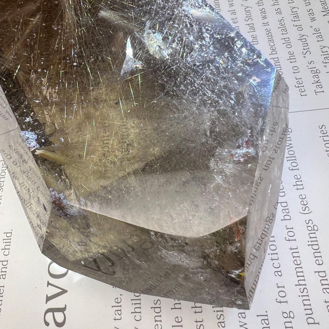 新春特別限定特価‼️☆極大サイズ☆極品美宝☆ゴールドタイチンルチル 六角柱 天然石