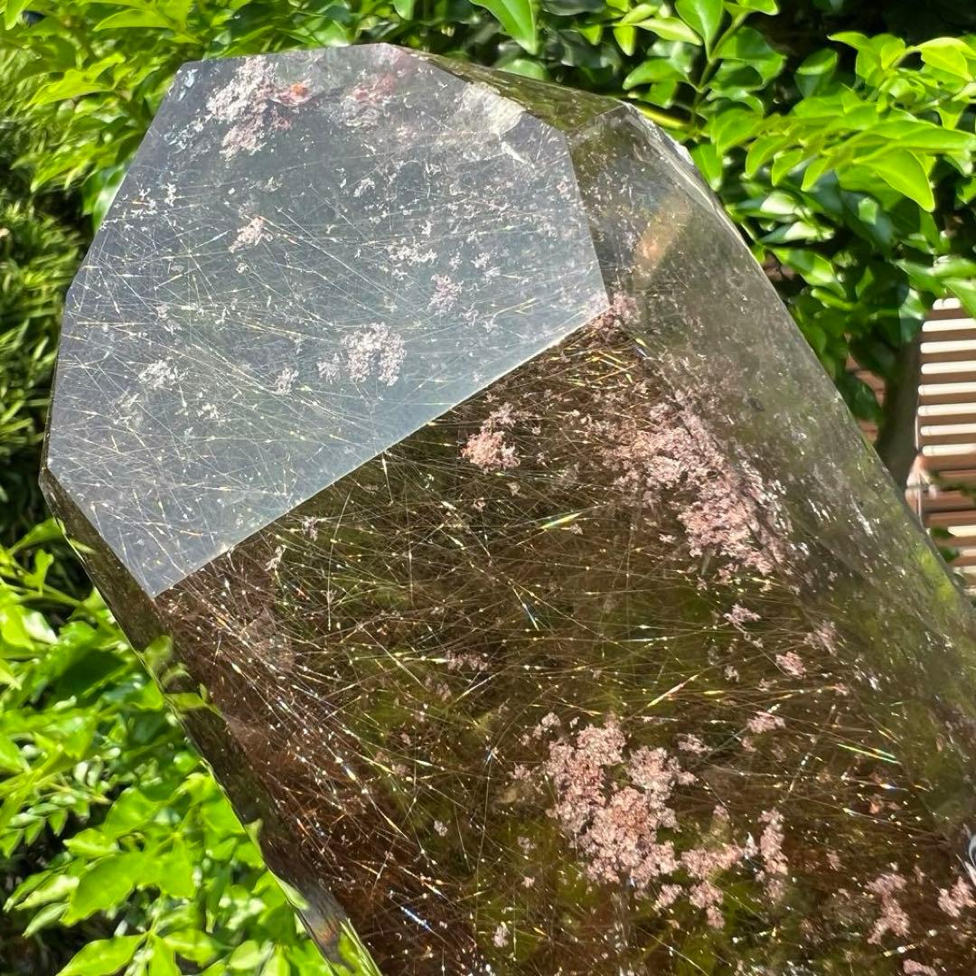 新春特別限定特価‼️☆極大サイズ☆極品美宝☆ゴールドタイチンルチル 六角柱 天然石