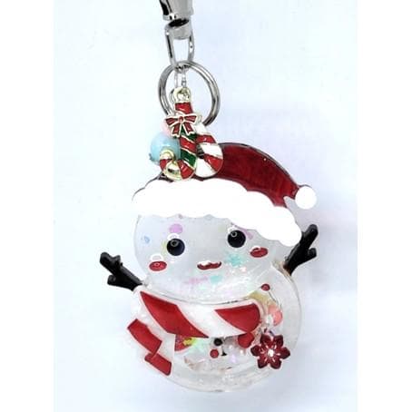 B雪だるまシェイカーキーホルダー クリスマス シャカシャカ