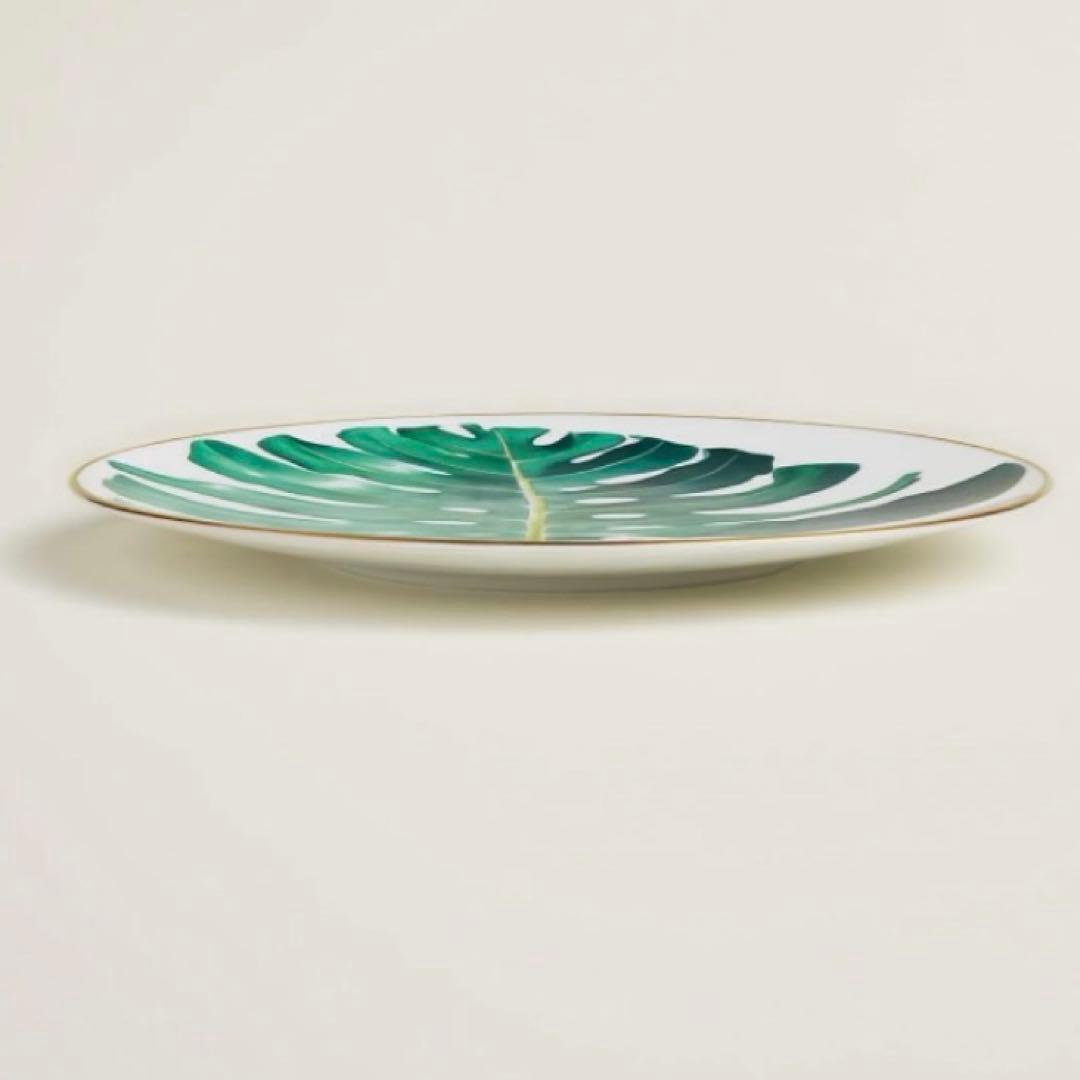 エルメス　皿　テーブルウェア　ホーム　お皿　食器　自然　植物　ゴールド