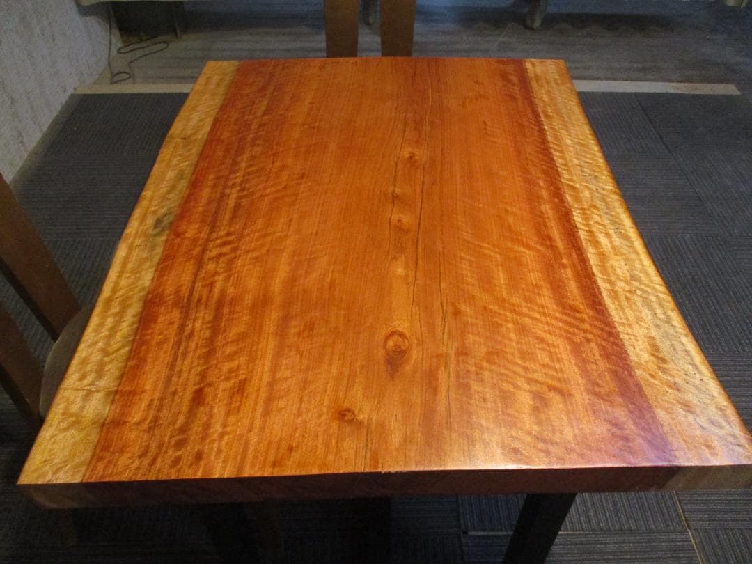 ＃1581■　ブビンガ　一枚板　テーブル　ローテーブル　ダイニング　座卓　デスク