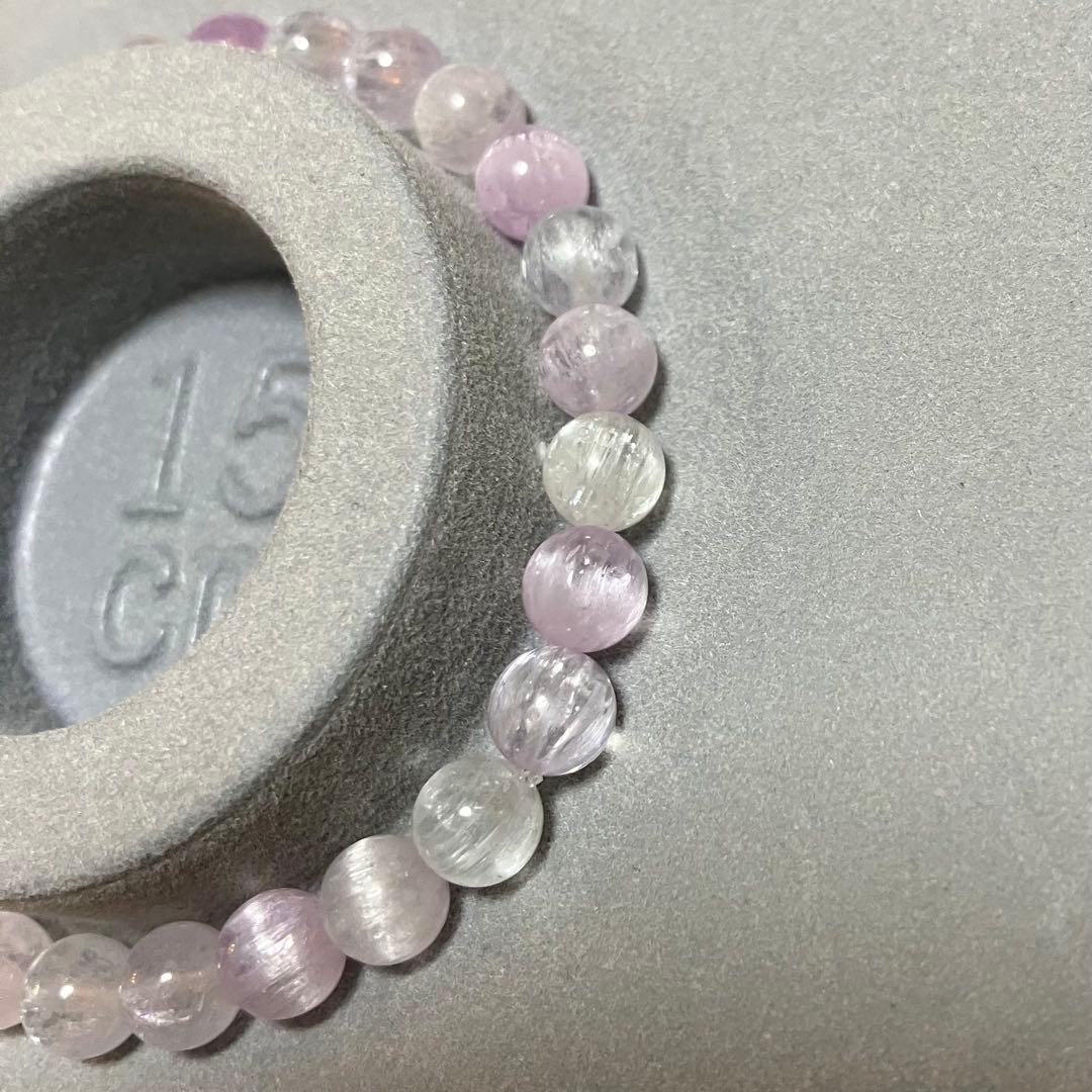 高品質　クンツァイトブレスレット15cm