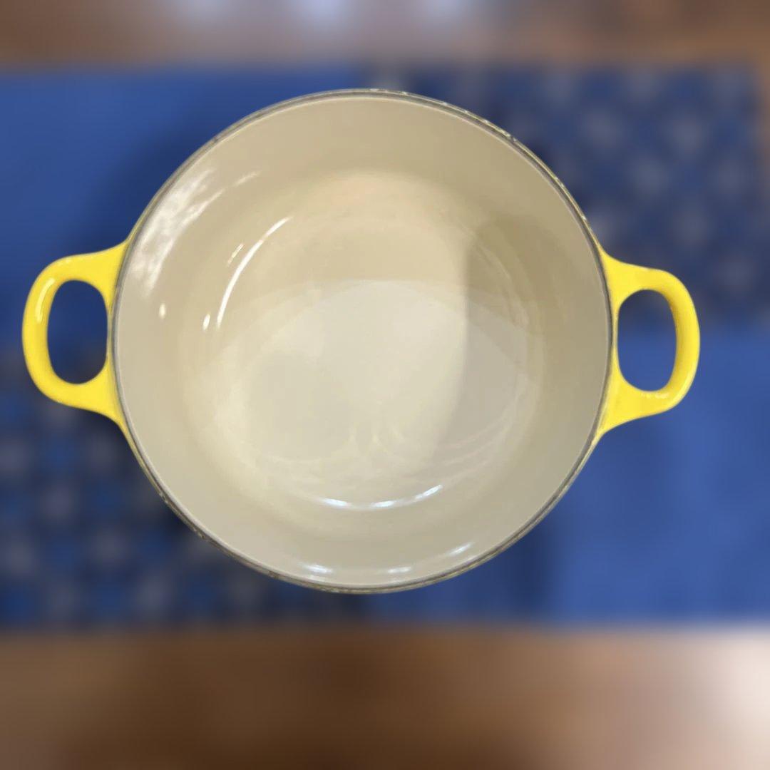 LE CREUSET両手鍋 20cm イエロー