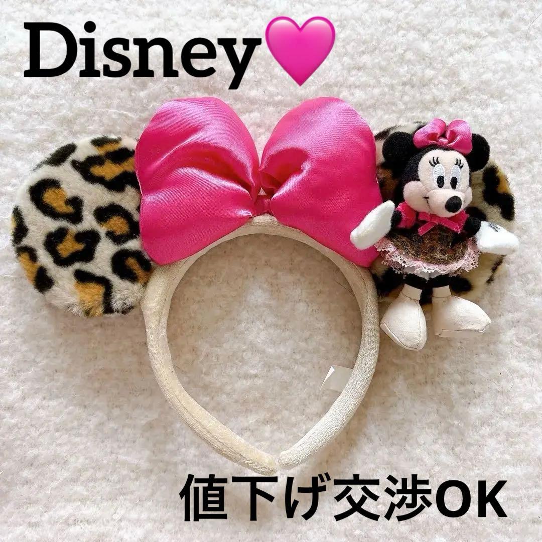 ディズニー ミニー カチューシャ ヒョウ柄 - メルカリ