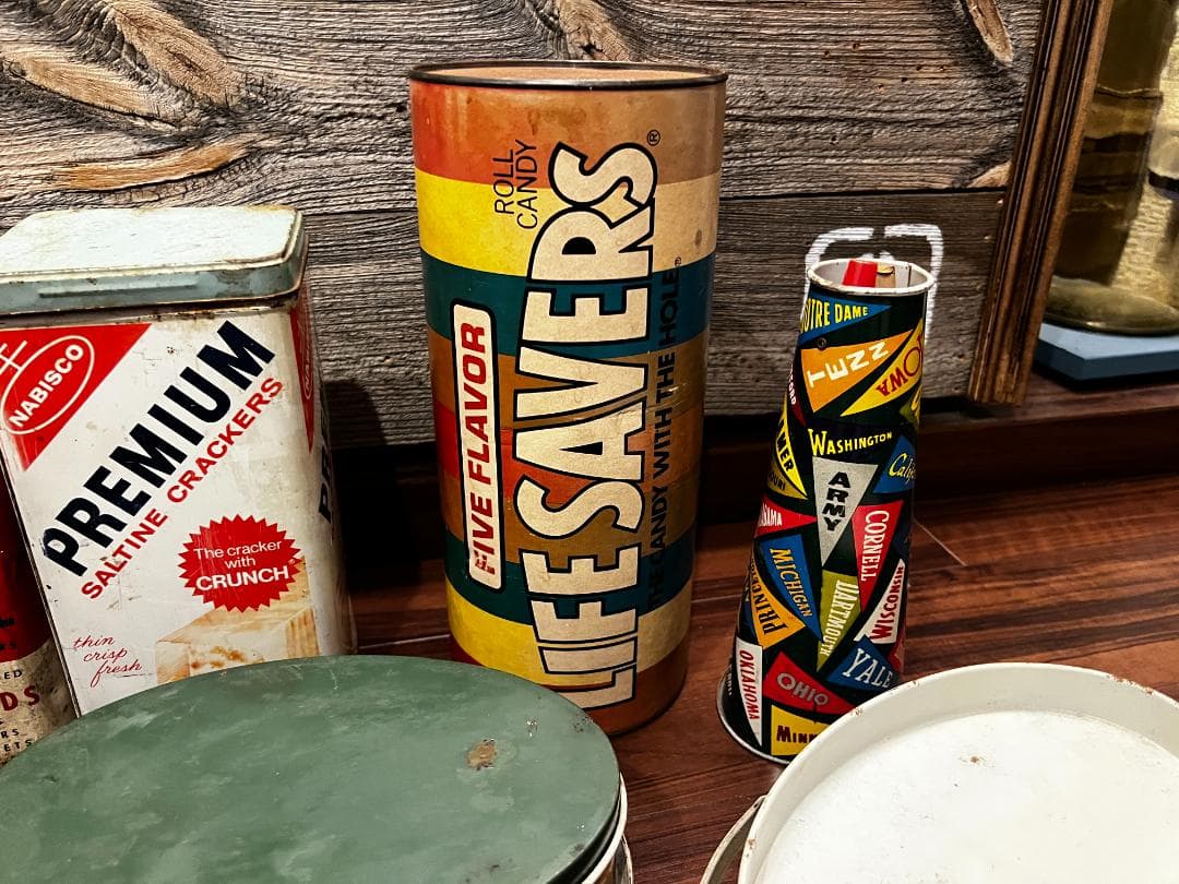L*y様 アメリカ アンティーク ブリキ缶 空き缶 まとめて / LIFE SA