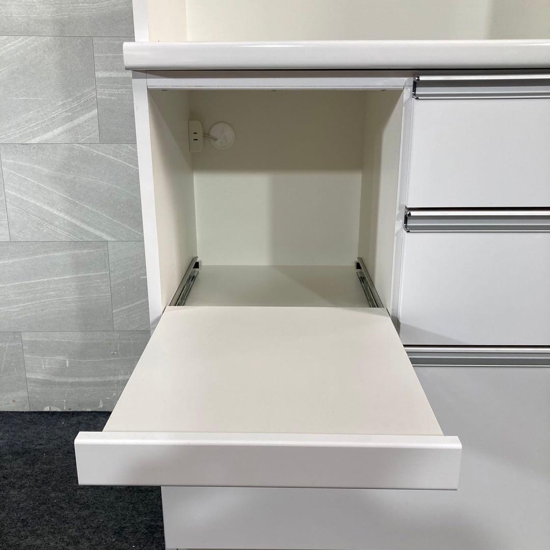 松田家具 キッチンボード ビット 幅約80cm 食器棚 コンパクト d4375