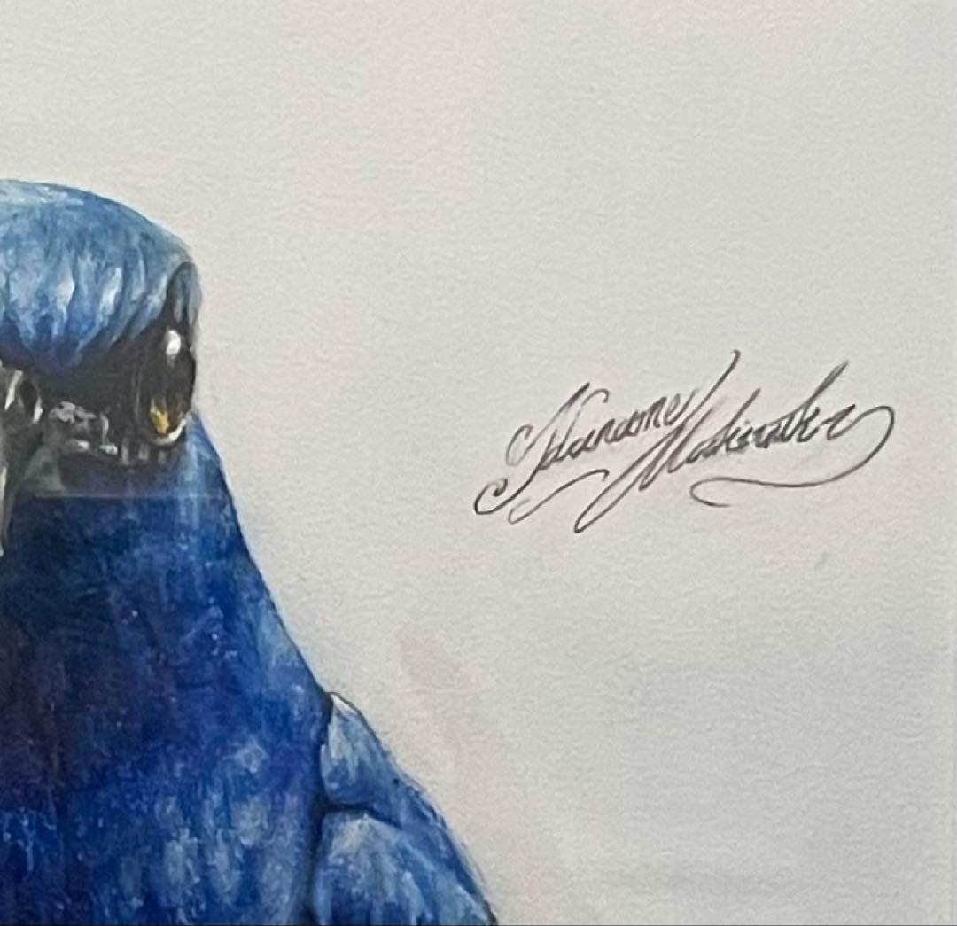 【美品】絵画　青い鳥