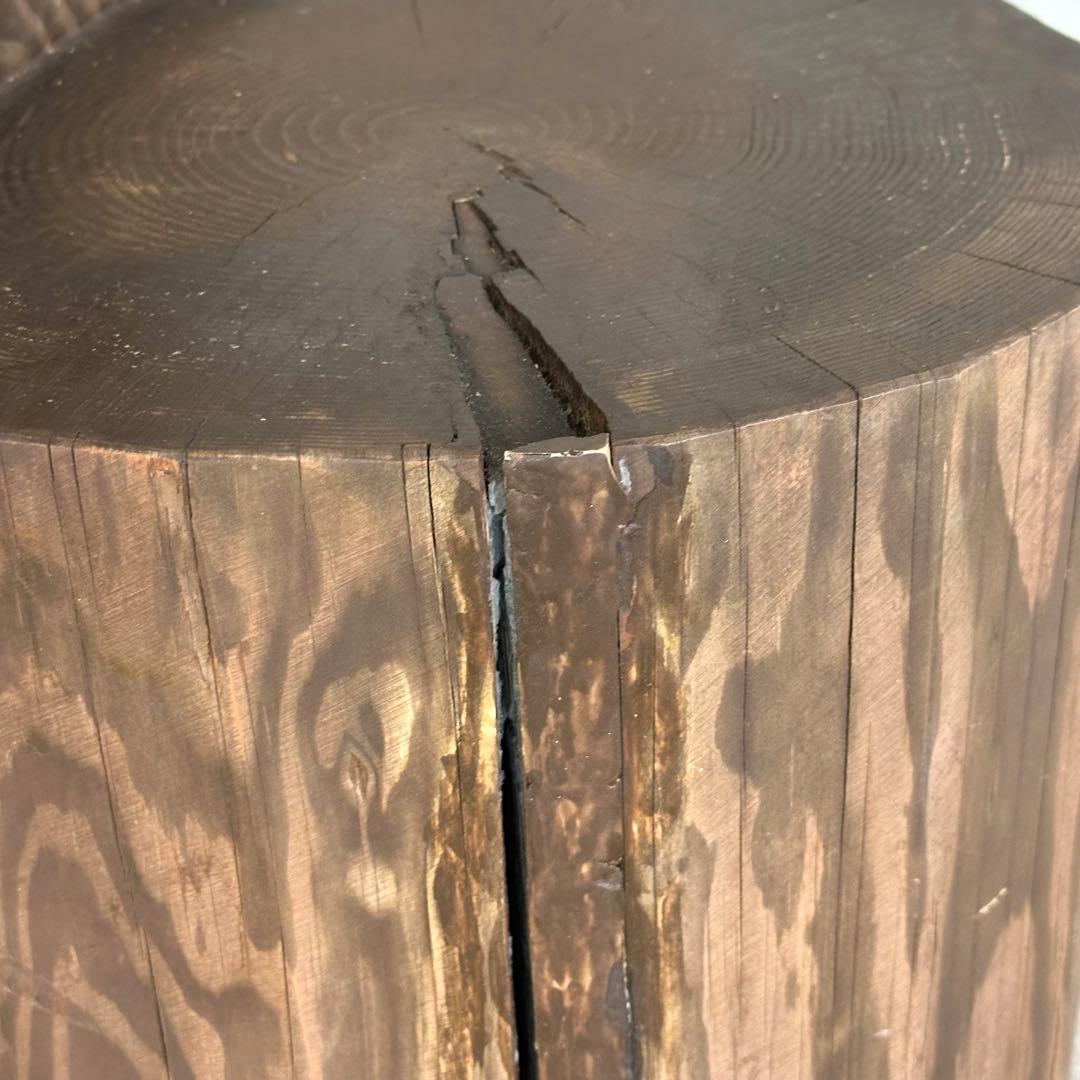 無垢丸太 削出しチェア｜プリミティブデザイン 民芸家具｜木製スツール 約20kg