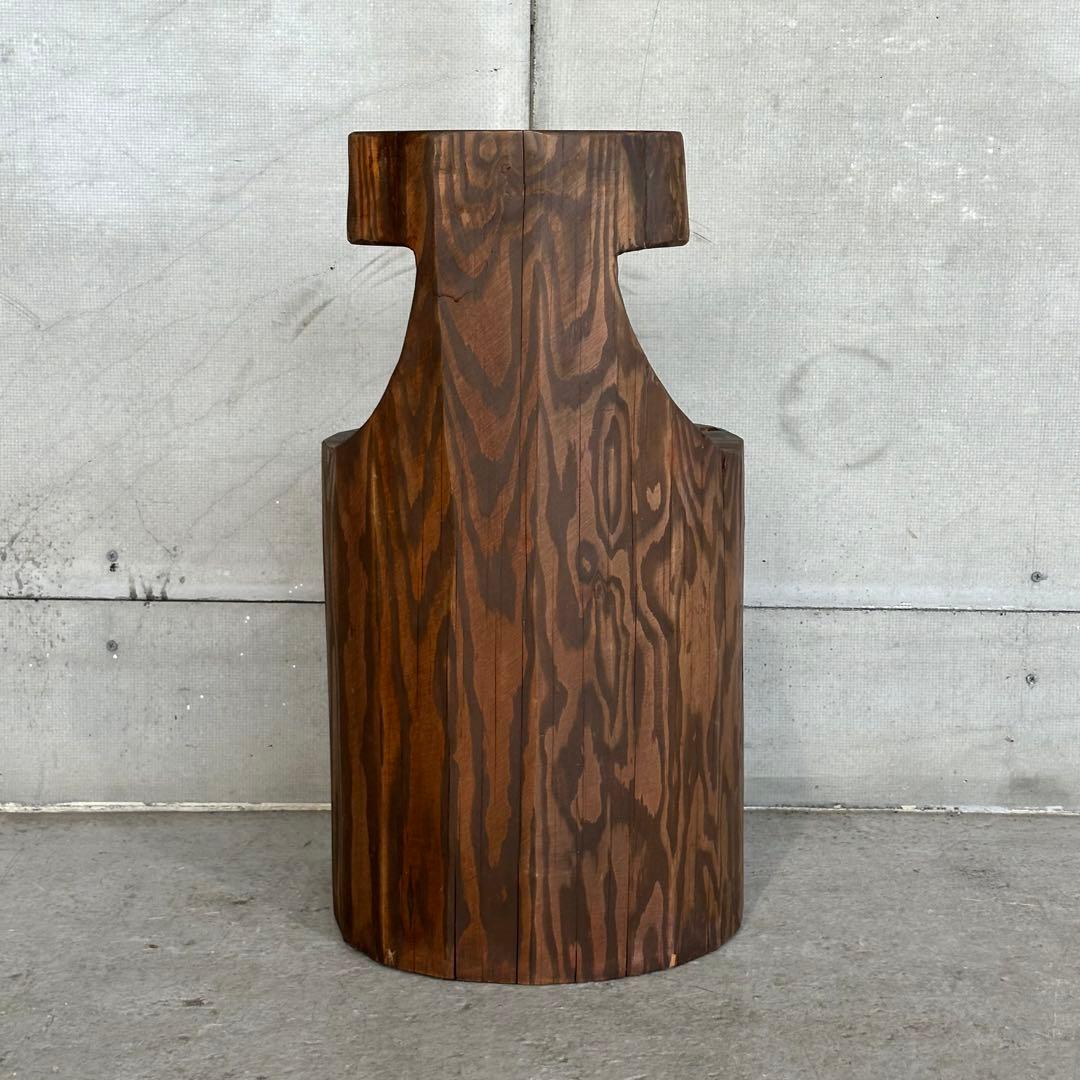 無垢丸太 削出しチェア｜プリミティブデザイン 民芸家具｜木製スツール 約20kg