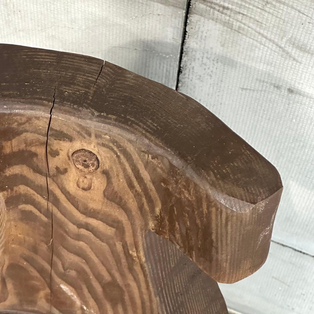 無垢丸太 削出しチェア｜プリミティブデザイン 民芸家具｜木製スツール 約20kg