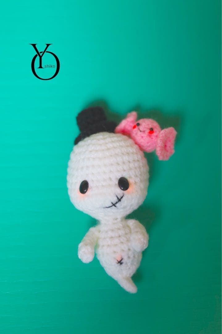 ゆい様 ハロウィン限定 ハチワレ キジトラ 猫 おばけ ゴースト あみぐるみ