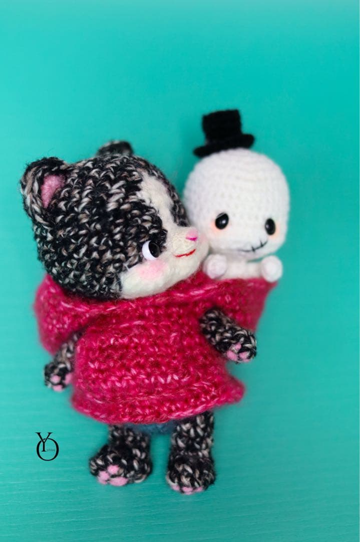 ゆい様 ハロウィン限定 ハチワレ キジトラ 猫 おばけ ゴースト あみぐるみ