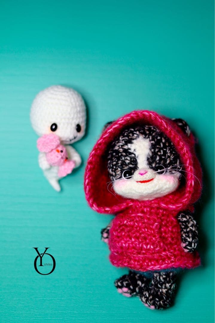 ゆい様 ハロウィン限定 ハチワレ キジトラ 猫 おばけ ゴースト あみぐるみ