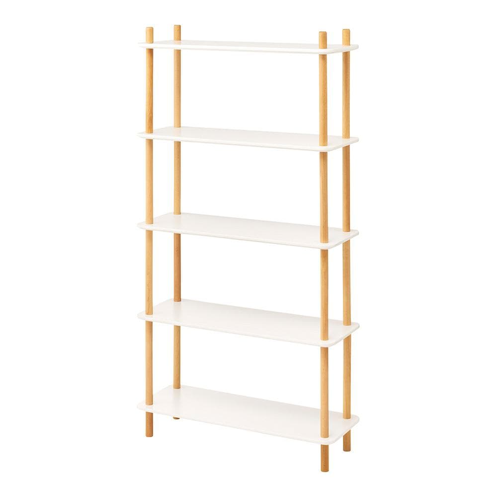 新品 送料込み スリムラック 5段 棚 天然木 80×153.5cm